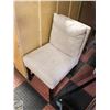Image 1 : BEIGE FABRIC ARMLESS ACCENT SIDECHAIR