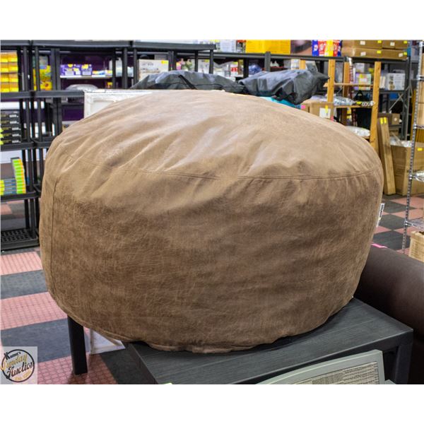 LOUNGE & CO. FAUX SUEDE JUMBO LOUNGER - BROWN