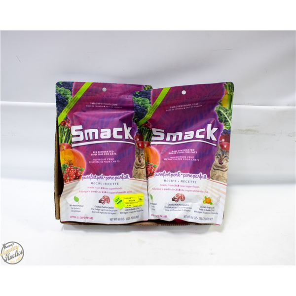 2 X 250G SMACK CAT FOOD PURRFECT PORK