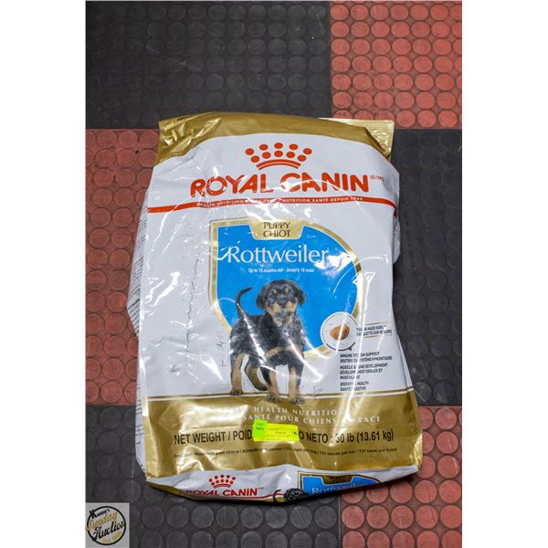 30LB ROYAL CANIN PUPPY ROTTWEILER DOG
