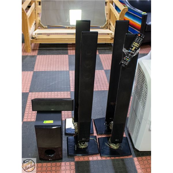 LG 42" TOWER SPEAKERS (4) & SUBWOOFER