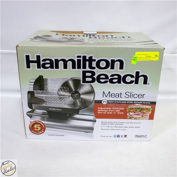 HAMILTON BEACH STAINLESS STEEL MEAT SLICER