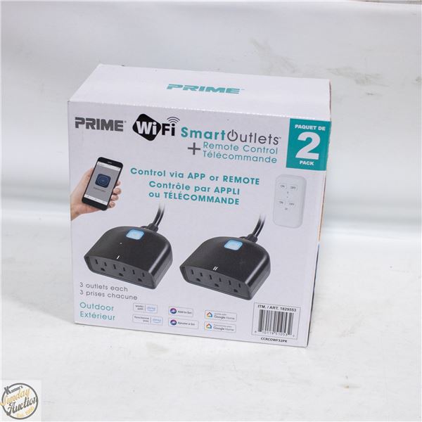 NEW PRIME WIFI SMART OUTLET 2 PACK