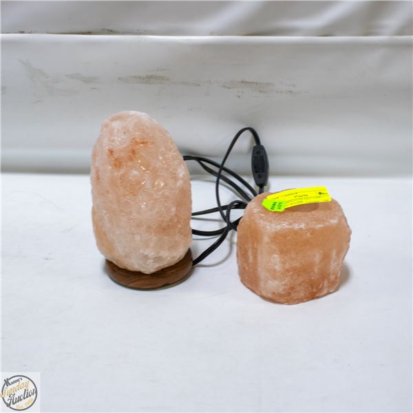 PINK HIMALAYAN SALT LAMP + CANDLE HOLDER