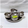 Image 1 : ESTATE HAMMERED METAL DISHWARE INCLUDING