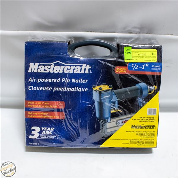 NEW MASTERCRAFT AIR POWERED PIN NAILER