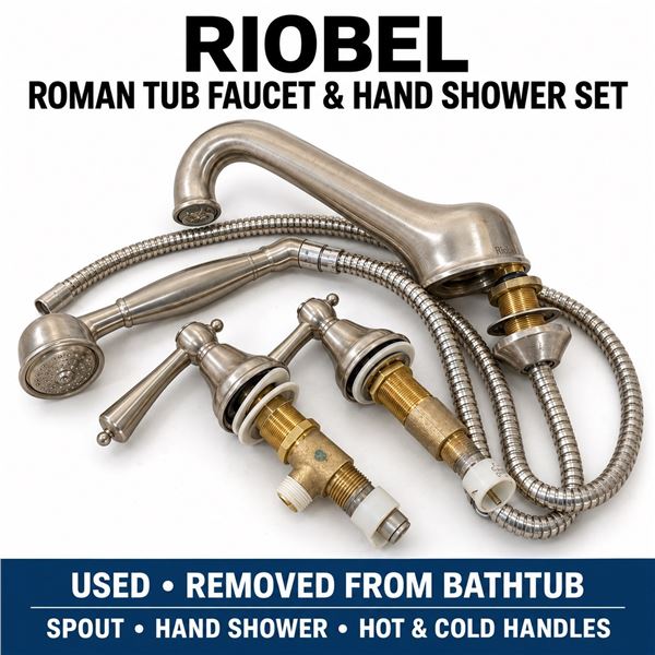 RIOBEL ROMAN TUB FAUCET & HAND SHOWER SET
