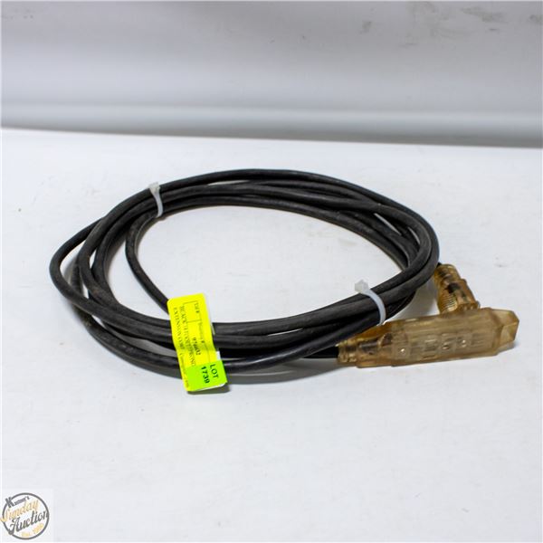 BLACK 18 FOOT 3 PRONG EXTENSION CORD