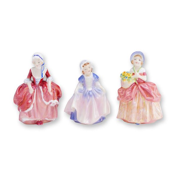 3pc Royal Doulton Porcelain Figurines, Goody Two Shoes, Dinky Do, & Cissie