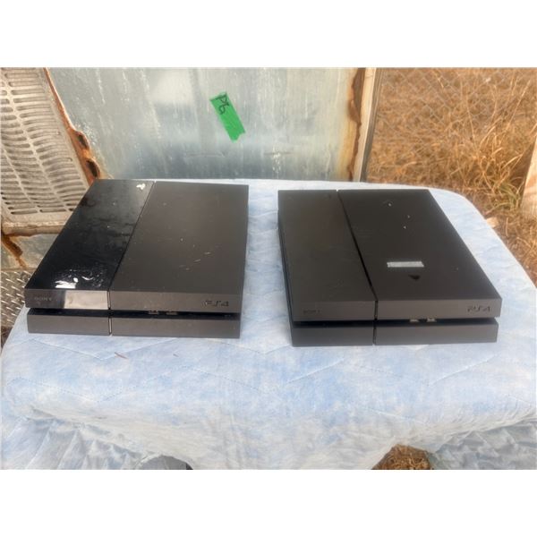 Lot of Two Sony PlayStation 4 Original Consoles (No Cords/Controllers)