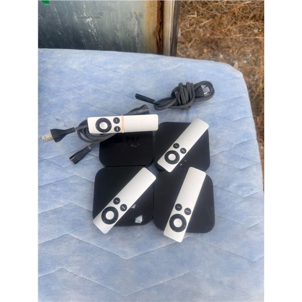 Lot of 4 Apple TV Media Players with 4 Remotes and 2 Power Cords