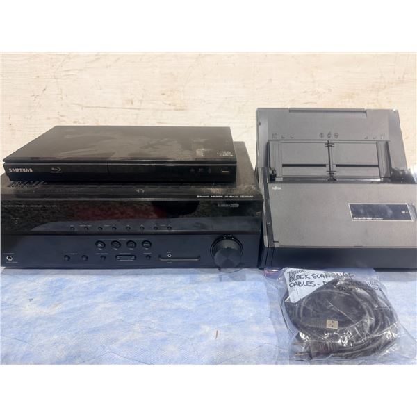 Electronics Lot: Samsung Blu-Ray Player, Yamaha RX-V379 Receiver, Fujitsu ScanSnap S1500 Scanner