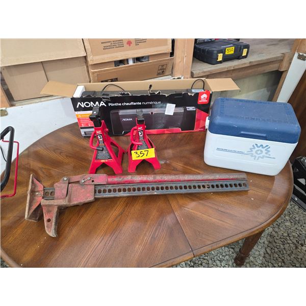 NOMA Digital Baseboard Heater, Jack Stands, Hi-Lift Jack, Cooler