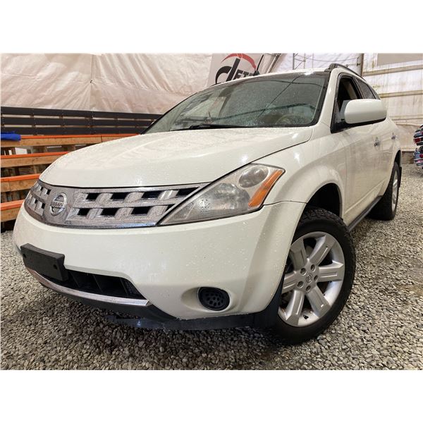 PARKSVILLE - 2007 NISSAN MURANO WHITE 189866 KMS - 663200-3
