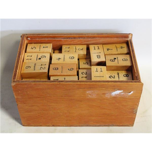 VINTAGE WOODEN DOMINO SET
