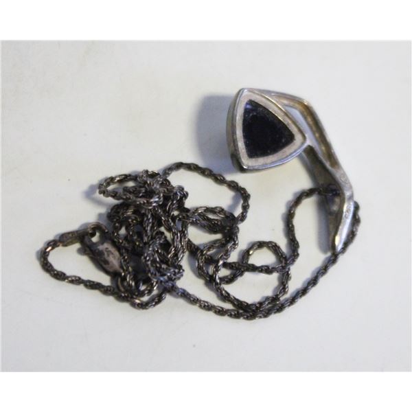 ESTATE 925 SILVER PENDANT + NECKLACE TOGETHER