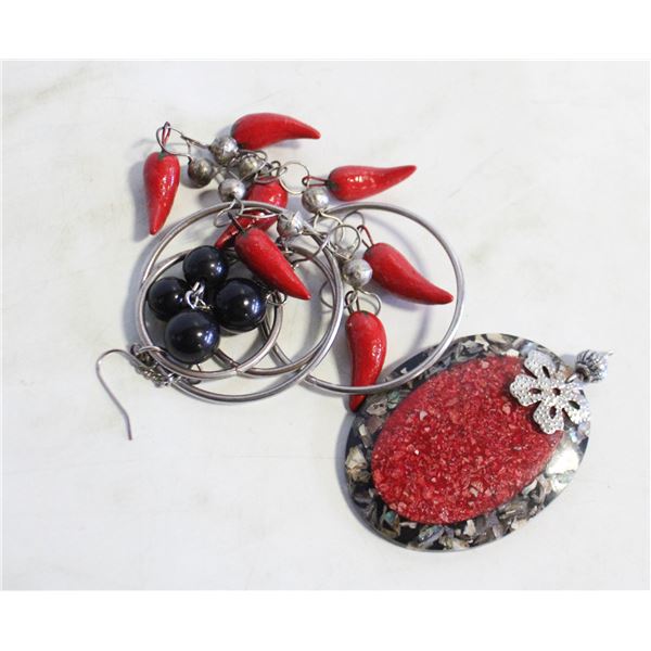 ESTATE RED STONE JEWELRY COLLECTION + RED CHILI