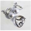 Image 1 : 925 SILVER RING SZ 6 + ESTATE LADIES EARRINGS