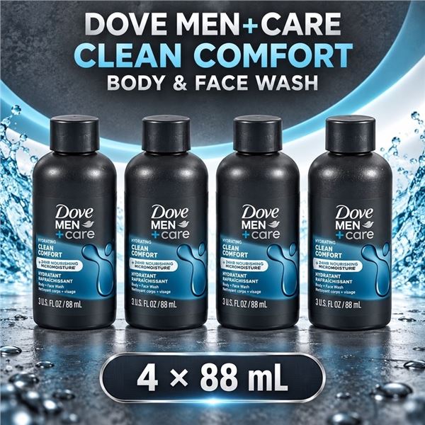 4 DOVE MEN+CARE CLEAN COMFORT BODY WASH 88ML