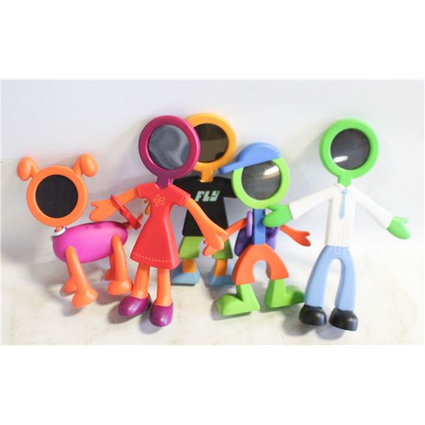 VINTAGE "FLEXO-BUDDIES" FIGURE PHOTO FRAMES (5)