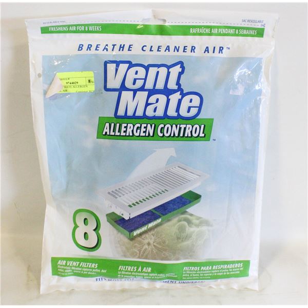 NEW VENT MATE ALLERGEN CONTROL AIR