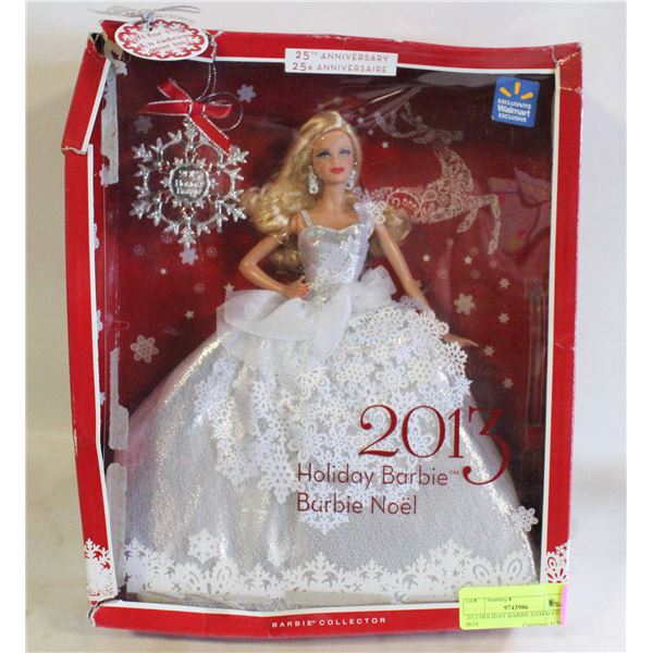2013 HOLIDAY BARBIE DAMAGED BOX