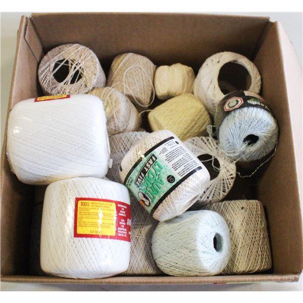 LOT OF COTTON CROCHET THREAD