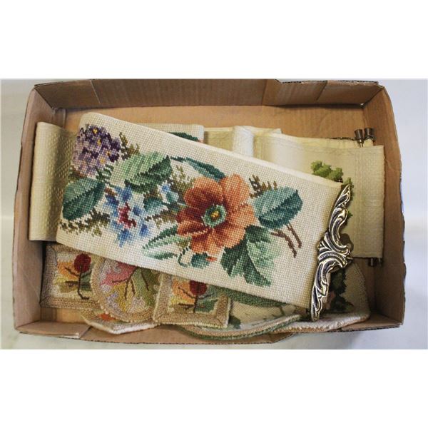 VINTAGE HAND CRAFTED NEEDLE POINT TAPESTRIES
