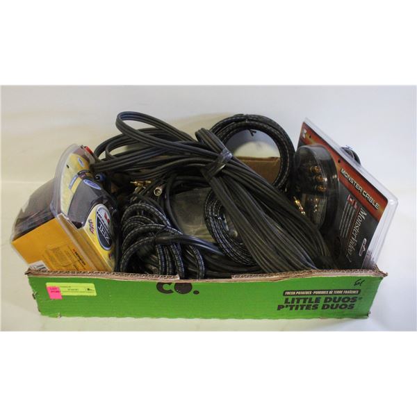 LOT OF ASST'D AUDIO AND VIDEO CABLES