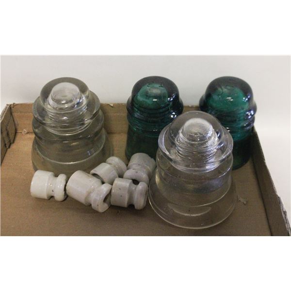 SET OF 4 VINTAGE INSULATORS