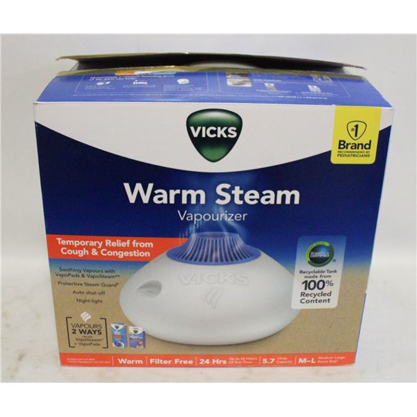 NEW VICKS VAPOURIZER WARM STEAN 5.7 L