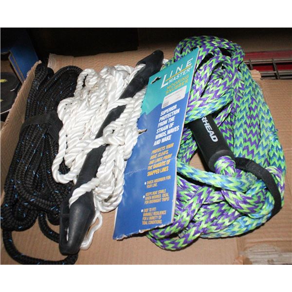 BOATING ROPES: MOORING SNUBBER, TUBING & DOCK
