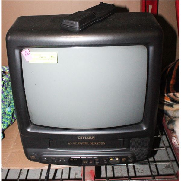 CITIZEN TV/VCR COMBO WITH VHS MOVIES