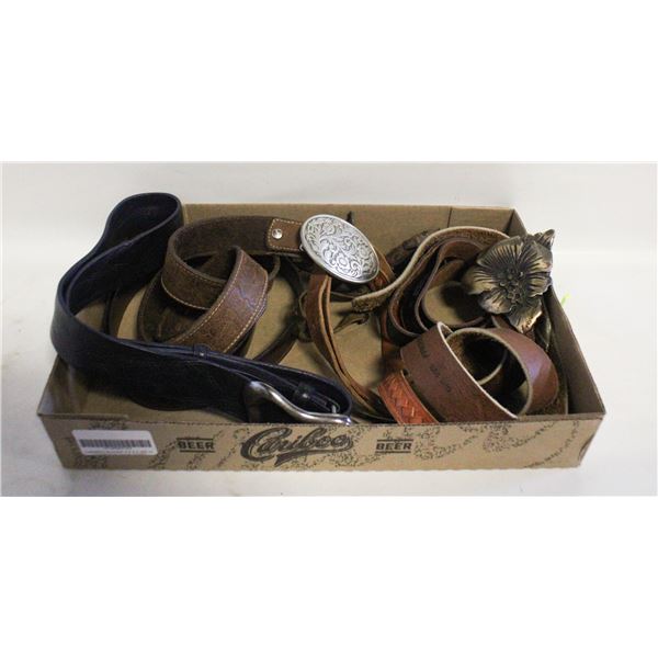 VINTAGE LEATHER BELTS AND BOOTSTRAPS