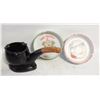 Image 1 : 2 VINTAGE HERMAN ASHTRAYS PLUS SPECIALTY PIPE