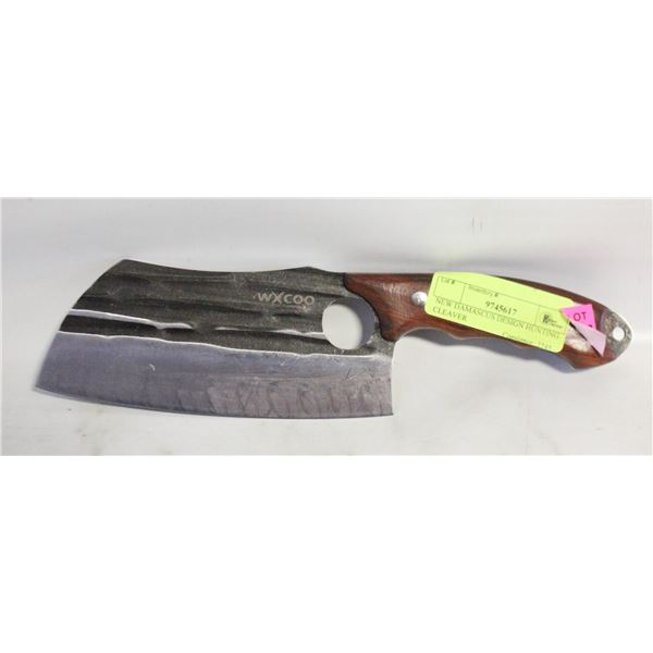 NEW DAMASCUS DESIGN HUNTING CLEAVER