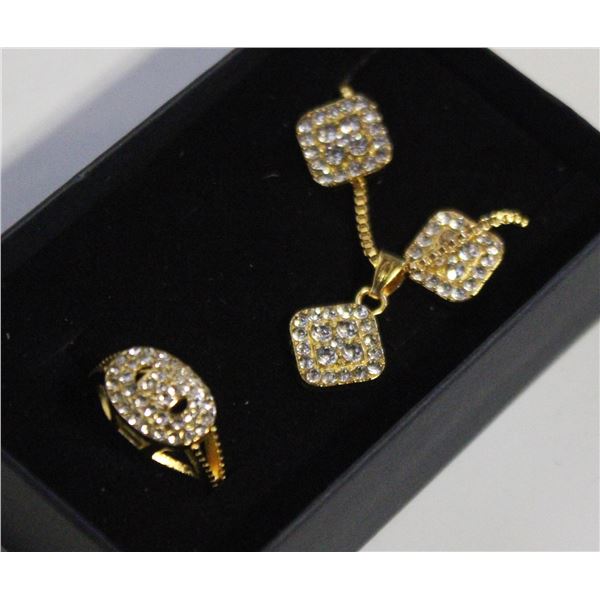 NEW NECKLACE AND RING  WITH EARRINGS