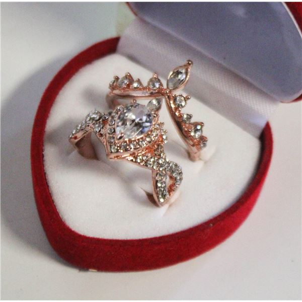 NEW 2PCS/SET RING SET SZ8