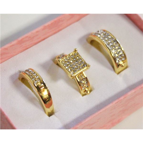 NEW 3PCS/SET RING SET SZ8