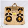 Image 1 : VINTAGE MEXICAN STRAW BEACH TOTE (ACAPULCO)
