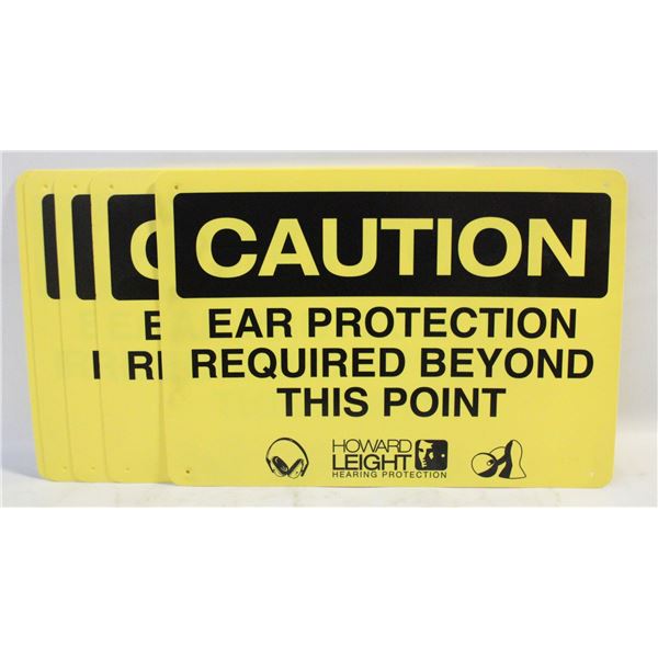 5 EAR PROTECTION REQUIRED SIGNS