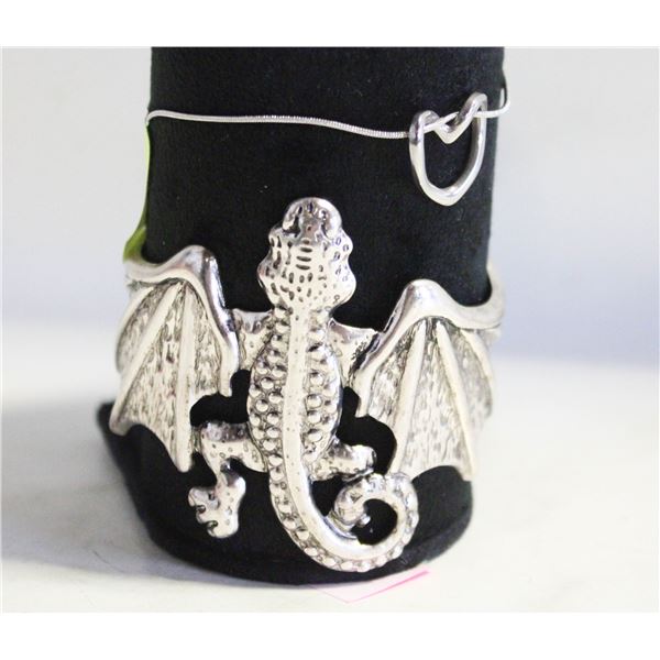 INTRICATELY CARVED TIBETAN SILVER CUFF STYLE AND