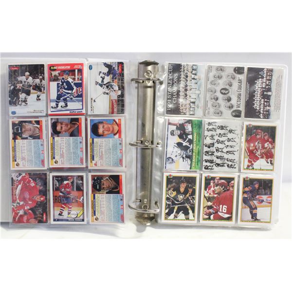 VINTAGE COLLECTABLE BINDER OF NHL HOCKEY