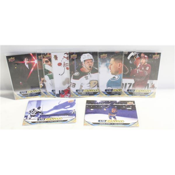 10 NHL UD CANVAS CARDS