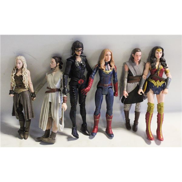 (6) ARTICULATED ACTION FIGURES ALL TOGETHER