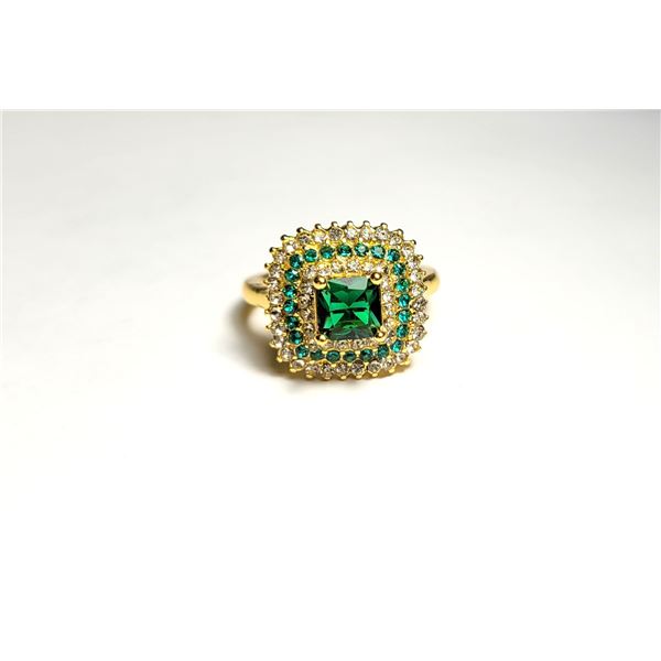 10)  GOLD TONE WITH CLEAR AND