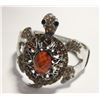 Image 1 : ESTATE TURTLE RHINESTONE CUFF BRACELET