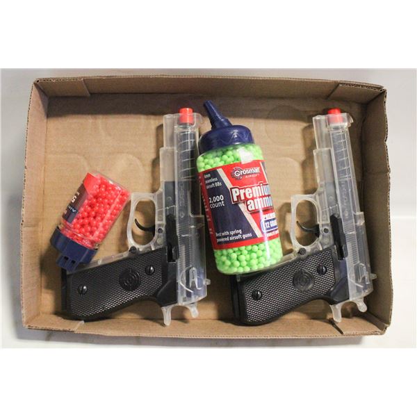 2 AIRSOFT GUNS WITH BB’S
