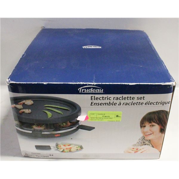 NEW TRUDEAU ELECTRIC RACLETTE SET