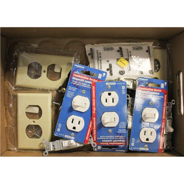 FLAT OF ELECTRICAL SWITCHES & COVER NEW